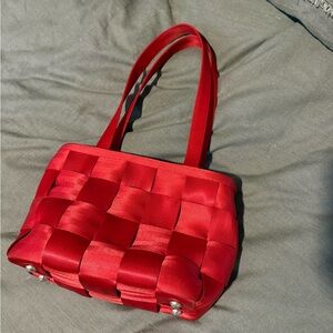 Harveys Red Woven Shoulder Bag